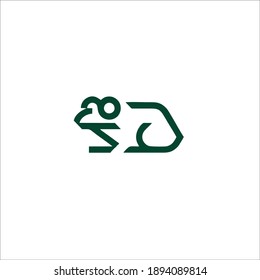 Frog Symbol Logo. Vector Illustration.