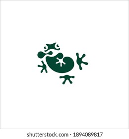 Frog Symbol Logo. Vector Illustration.