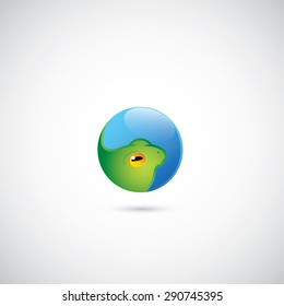 Frog symbol - vector illustration