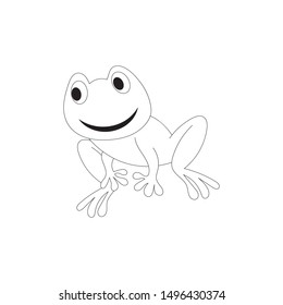 frog symbols logo and template on white background