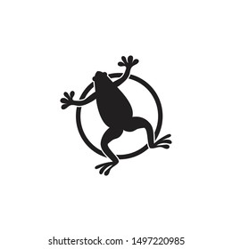 frog symbols logo and template on white background