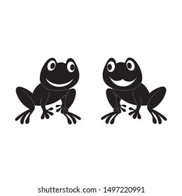 frog symbols logo and template on white background