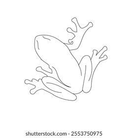 A FROG THEME LINE ART