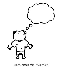 frog with thought bubble