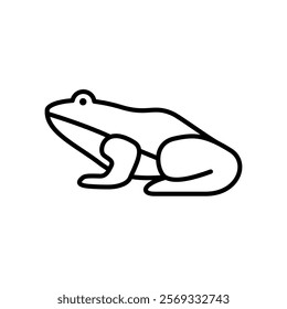 Frog or toad icon for amphibian animals
