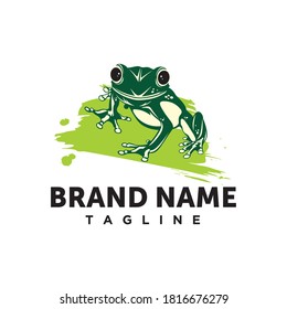 Frog Toad Logo Design Vector Image