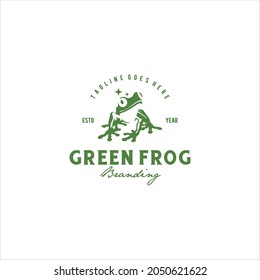 Frog Toad Logo Design Vector Image