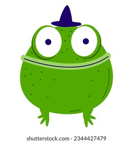 frog toad in the style of a doodle character for Halloween vector illustration