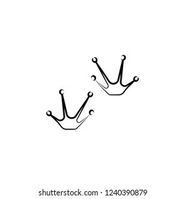 Frog tracks icon. Element of animal track for mobile concept and web apps. Hand drawn Frog tracks icon can be used for web and mobile