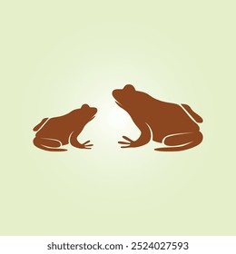Frog trendy artwork lovely abstract vector illustration colorful useful design.eps