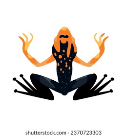 diseño aislado de ilustración tropical de rana
