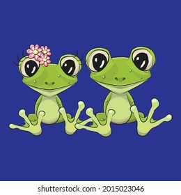 frog vector collection design. Frog logo. Abstract frog on white background
