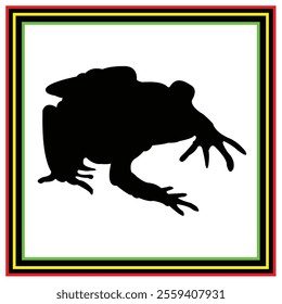 frog vector design in black on white background