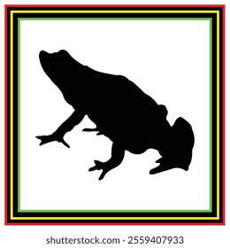 frog vector design in black on white background