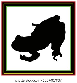 frog vector design in black on white background