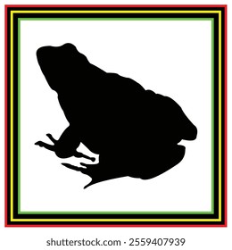 frog vector design in black on white background