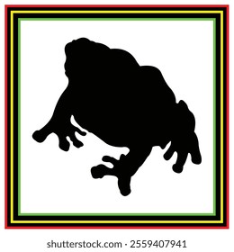 frog vector design in black on white background