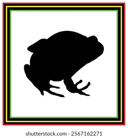 frog vector design in black on white background