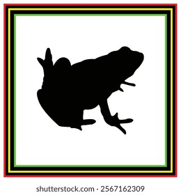 frog vector design in black on white background
