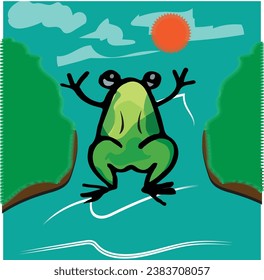 FROG VECTOR DESIGN IN ILLUSTRATOR