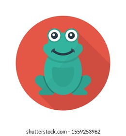 frog vector flat colour icon 