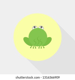 Frog vector flat illustration