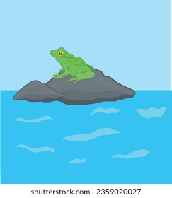 Frog vector. Hand drawing frog illustration