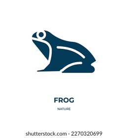 frog vector icon. frog, image, cartoon filled icons from flat nature concept. Isolated black glyph icon, vector illustration symbol element for web design and mobile apps