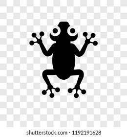 Frog vector icon isolated on transparent background, Frog transparency logo concept