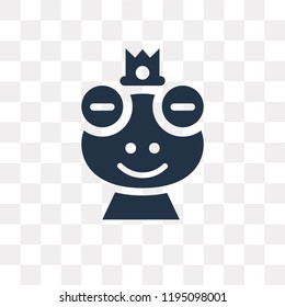 Frog vector icon isolated on transparent background, Frog transparency concept can be used web and mobile