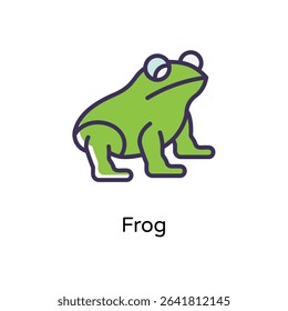 Frog vector icon stock illustration