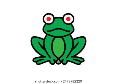 Frog vector illustration isolated on a white background