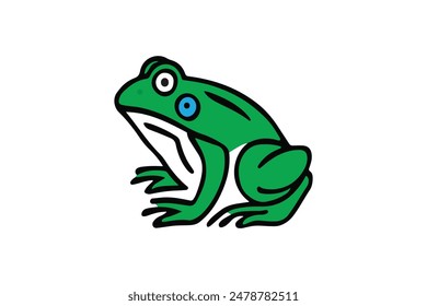 Frog vector illustration isolated on a white background