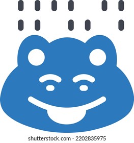 frog Vector illustration on a transparent background. Premium quality symmbols. Glyphs vector icons for concept and graphic design. 

