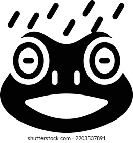 frog  Vector illustration on a transparent background. Premium quality symmbols. Glyphs vector icons for concept and graphic design.