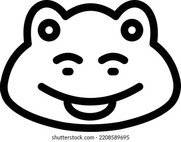 frog  Vector illustration on a transparent background. Premium quality symmbols. Thin line vector icons for concept and graphic design. 
