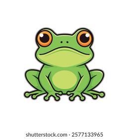 Frog vector illustration on a white background