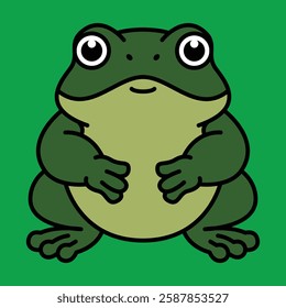 frog vector line art illustration design