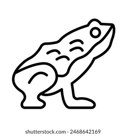 Frog Vector Line Icon Design