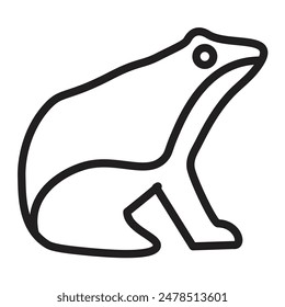 Frog Vector Line Icon Design