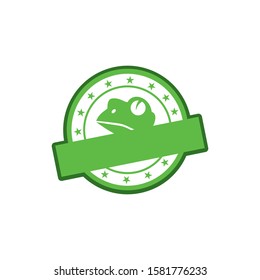 Frog vector logo design. Frog toad icon symbol vector template.	