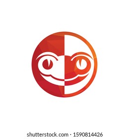 Frog vector logo design. Frog toad icon symbol vector template.	
