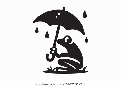 Frog vector logo And Illustration 