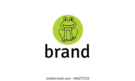 Frog vector logo template