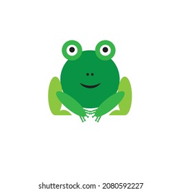 imagen o logotipo minimalista de vector de rana