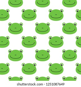 frog vector pattern, seamless pattern, flat frog cartoon background