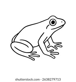 frog vector realistic line icon on white background
Vector line icon animal, wildlife