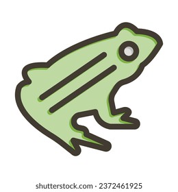 Frog Vector Thick Line Filled Colors Icon For Personal And Commercial Use.
