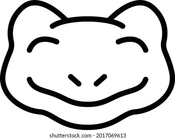 frog vector thin line icon