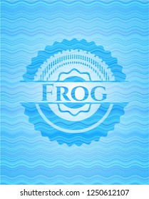Frog water wavec oncept emblem.